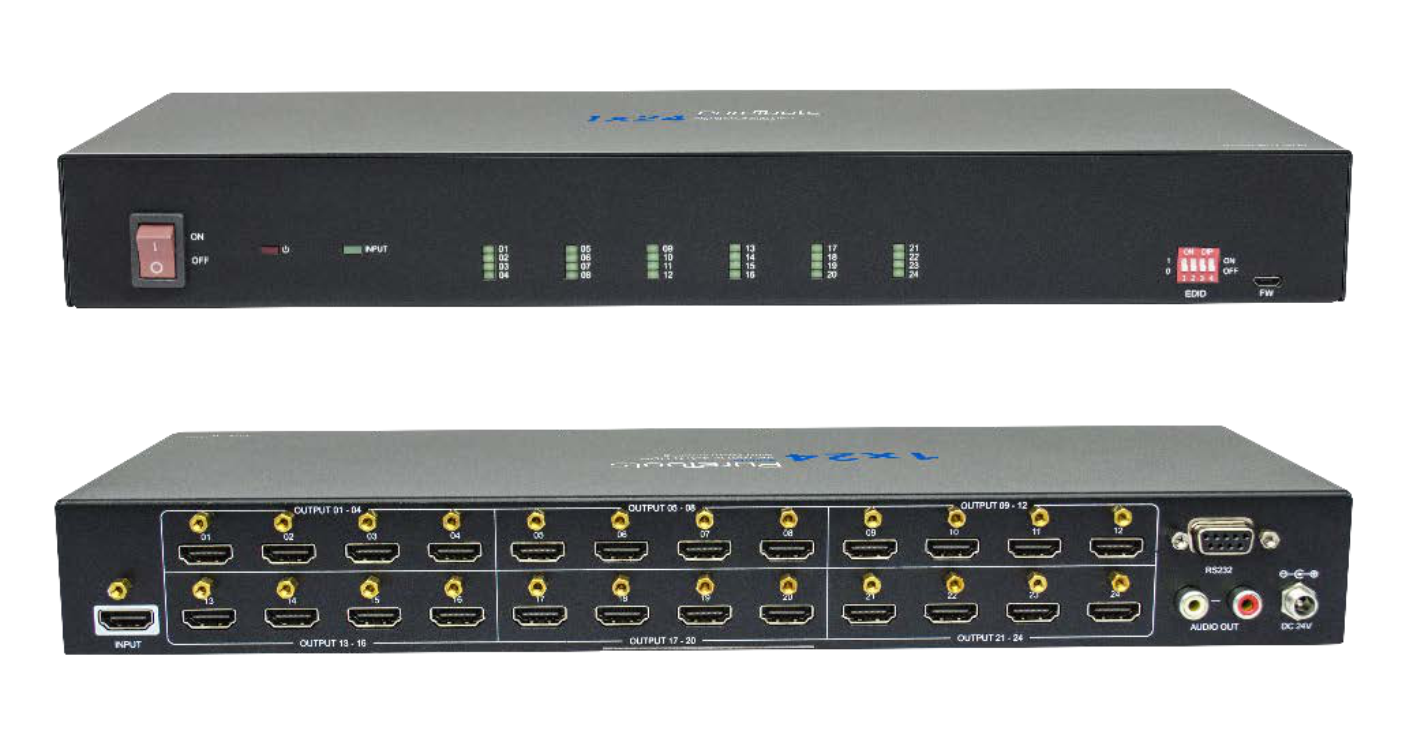 Распределитель (сплиттер) PureLink PT-SP-HD124DA 1:24, HDMI, 4K (60Hz 4:4:4)